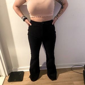 Corduroy Black Flare Jeans